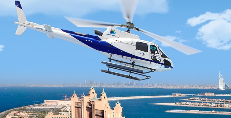 полёт на вертолёте над Дубай